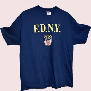 FDNY Blue Fire Department T-Shirt Size Men's XL New